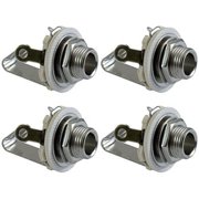 gls audio 1/4" jacks female ts mono panel mount jack - 4 pack