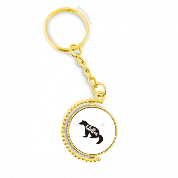 glutton black and white animal metal connector key chain  accessory en keyholder
