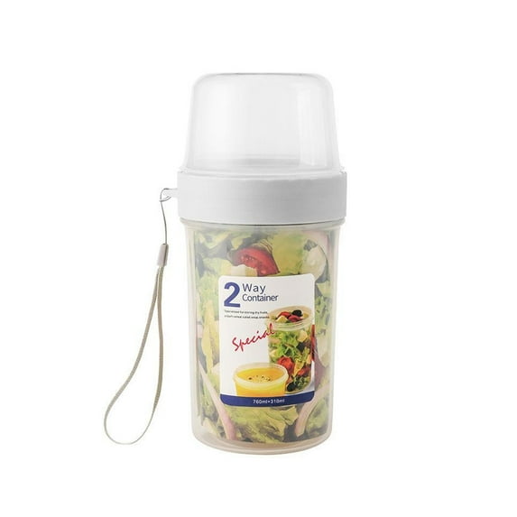 to go cup for crunch portable cereal cup Double layer hiking cereal bowl separate milk snack cup camping and RV storage and organization cereal to go cup 8.5*4.2in