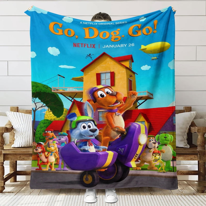 go dog go Anti Pilling Flannel Blanket Gifts for Fans Lover Girls Boys Women Present Hoodie Him Bed 30"x40"