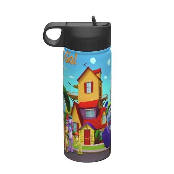 go dog go Kids Insulated Water Bottle With Straw - 18 Oz Stainless Steel Double Wall Vacuum Cup, Leakproof, Bpa Free, Suitable For Boys And Girls