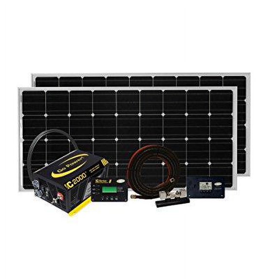go power! solar elite complete solar and inverter system with 320 watts of solar