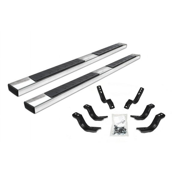 Go Rhino 6862404387PS 6" OE Xtreme II Side Steps with Mounting Brackets Kit - Diesel For 15-19 Sierra 2500 HD, Silverado 3500 HD, Silverado 2500 HD, Sierra 3500 HD (Crew Cab Pickup)