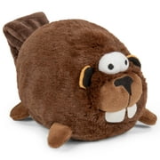 goDog Action Plush Beaver Animated Squeaky Dog Toy, Chew Guard Technology - Brown, One Size