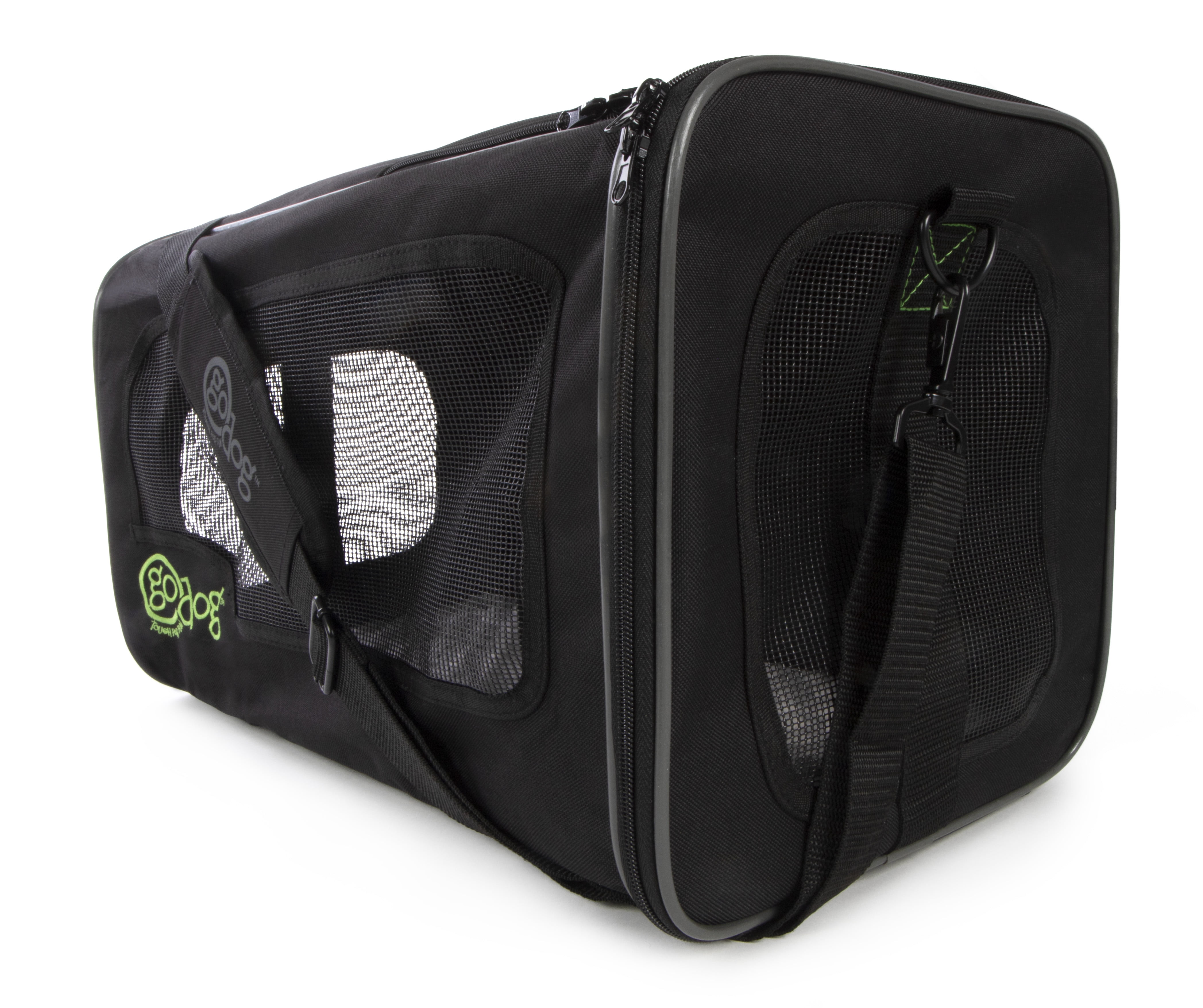 goDog® Airline Approved Pet Carrier, Black, Large