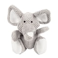 thumbnail image 1 of goDog® Checkers™ Elephant with Chew Guard Technology™, Durable Plush Squeaker Dog Toy, Large, Gray, 1 of 8