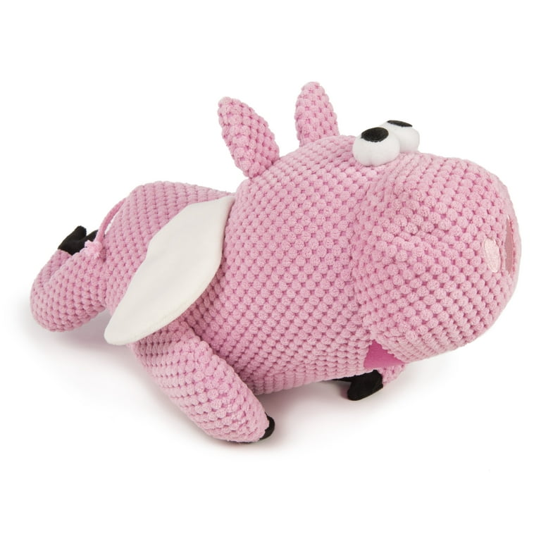 Go Dog Checkers Flying Pig with Chew Guard Technology Durable Plush Squeaker Dog Toy Pink Go Dog Checkers Flying Pig with Chew Guard Technology Durable Plush Squeaker Dog Toy Pink