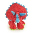 thumbnail image 1 of goDog Dinos Frills Squeaky Plush Dog Toy, Chew Guard Technology - Red, Large, 1 of 14
