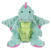 goDog Dragons Extra Soft Plush Toy for Dogs with Chew Guard Technology for Stronger & Longer Play, Soft & Durable with Built-In Squeaker, Seafoam, Medium