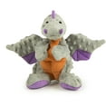 thumbnail image 1 of goDog Dragons Squeaky Plush Dog Toy, Chew Guard Technology - Gray, Large, 1 of 9