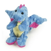 goDog Dragons Squeaky Plush Dog Toy, Chew Guard Technology - Periwinkle, Small