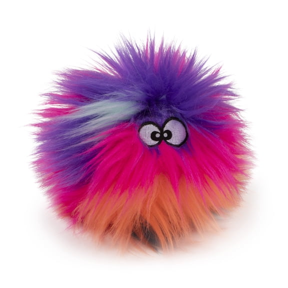 goDog Just For Me Furballz with Chew Guard Technology Plush Dog Toy, Cool Rainbow, Mini