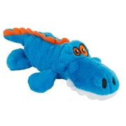 goDog Just For Me Gators Squeaky Plush Dog Toy, Chew Guard Technology, Blue, Mini