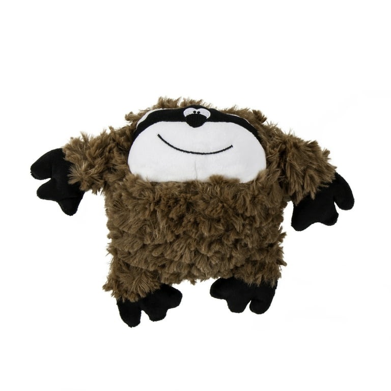 goDog PlayClean Sloth Squeaky Plush Dog Toy with Odor Eliminating Essential Oils Chew Guard Technology Brown Small