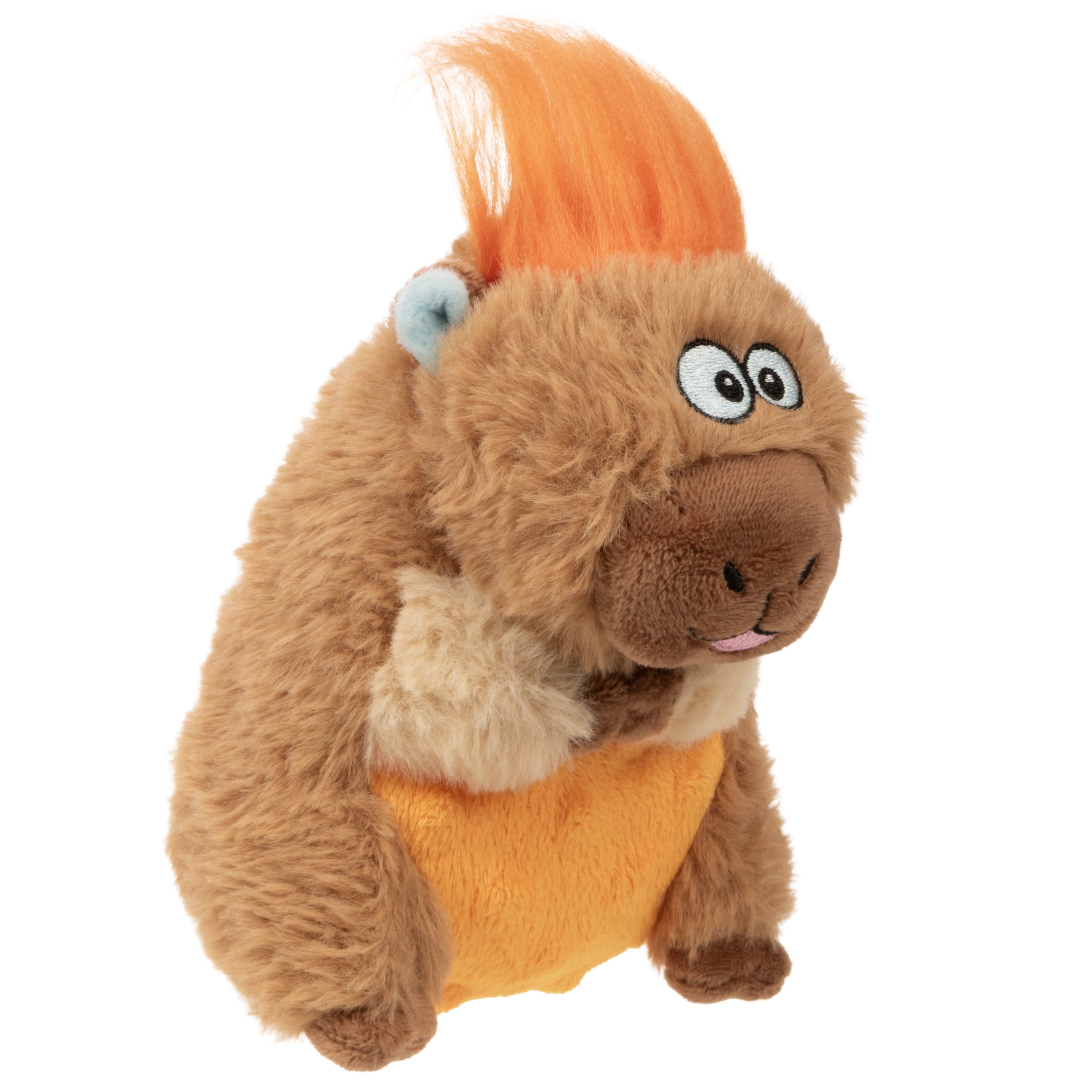 goDog Silent Squeak Capybara Ultrasonic Squeaky Dog Toy, Plush with Chew Guard Technology, Small