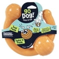 thumbnail image 1 of goDog Looper Puzzle Dog Toy, Orange, One Size, 1 of 10