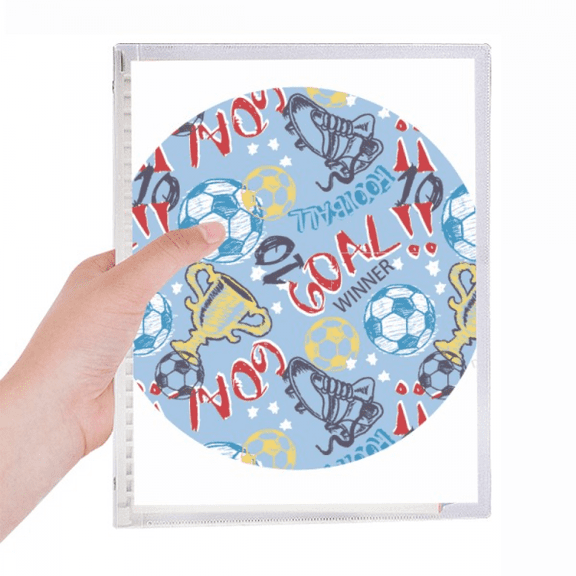 goal soccer football sports winner notebook loose diary refillable journal statiry