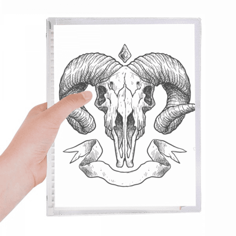 goat l animal sketch illustrations notebook loose diary refillable journal statiry