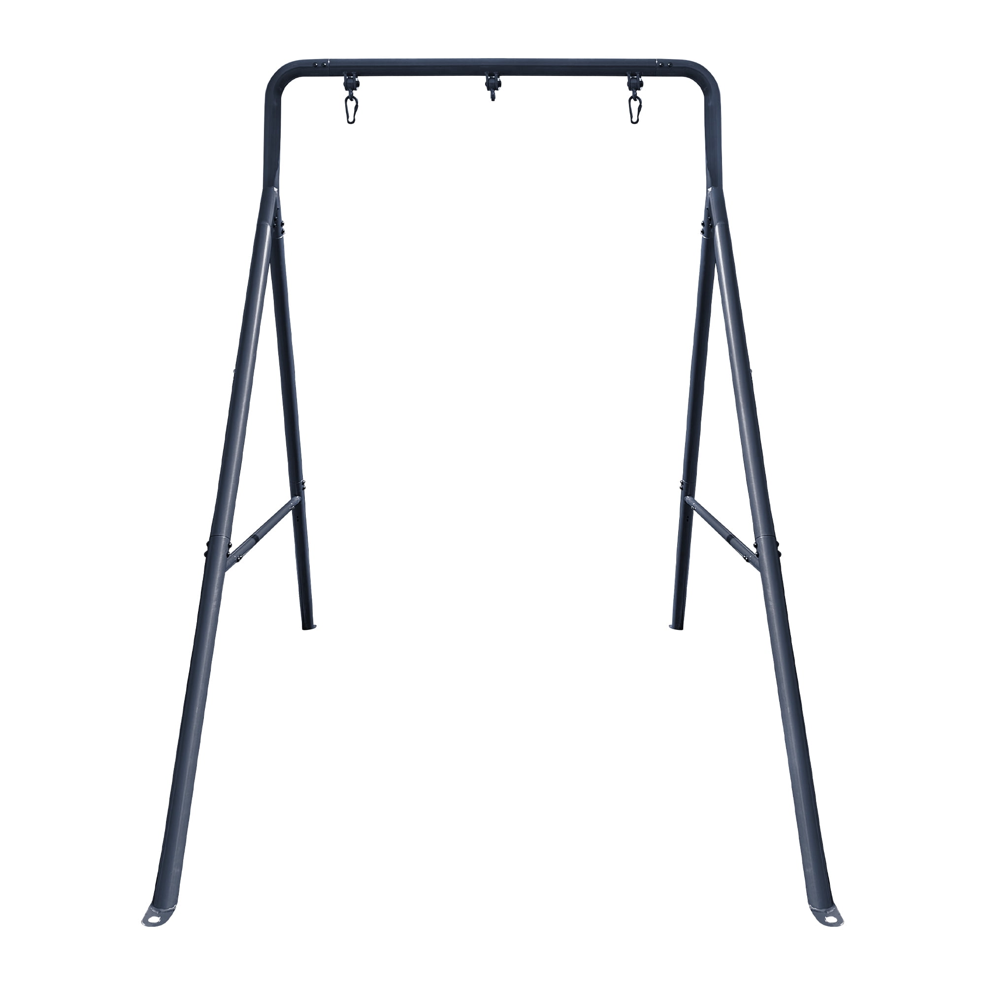 gobaplay 96in Single Wide Steel Swing Set Frame 300lbs, Frame Only, Silver gobaplay 96in Single Wide Steel Swing Set Frame 300lbs, Frame Only, Silver