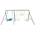thumbnail image 1 of gobaplay Explorer Kids Swing Set, Outdoor Playground w/ Swings & Trapeze, 1 of 11