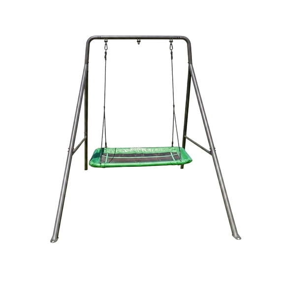 gobaplay Outdoor Swing Set Frame & gobaplay Tree Swing Platform, Green