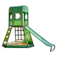 thumbnail image 1 of gobaplay SummitPro Climbing Tower, Outdoor Backyard Playset with Slide for Kids 6+, Green, 1 of 8