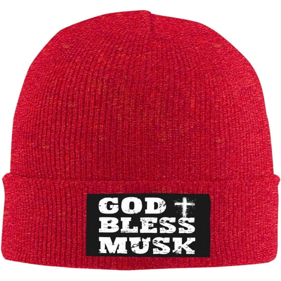 god Bless Elon-Musk Skull Hat Beanie Cap