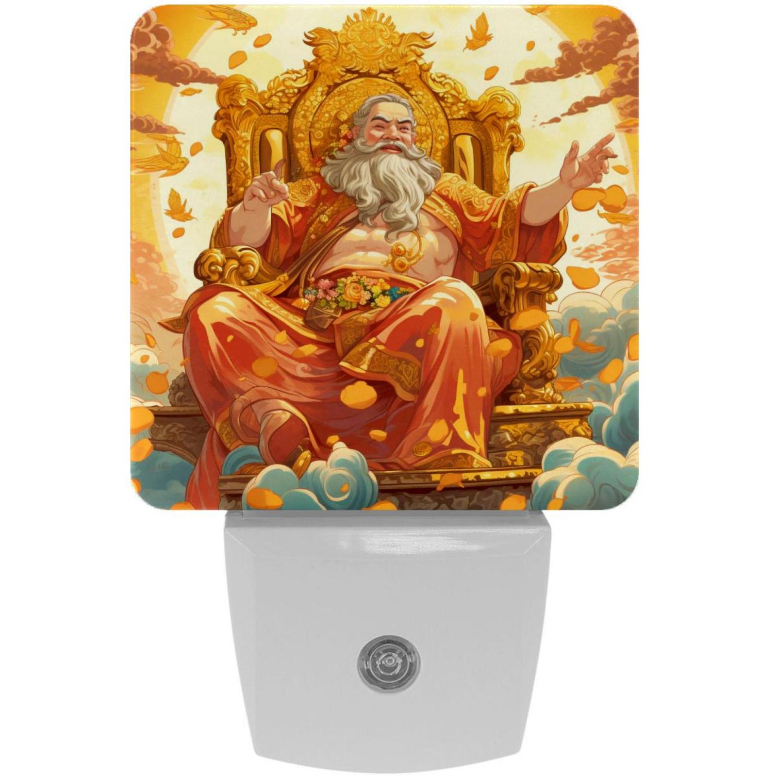 the god of wealth LED Square Night Lights - Energy Efficient & Elegant