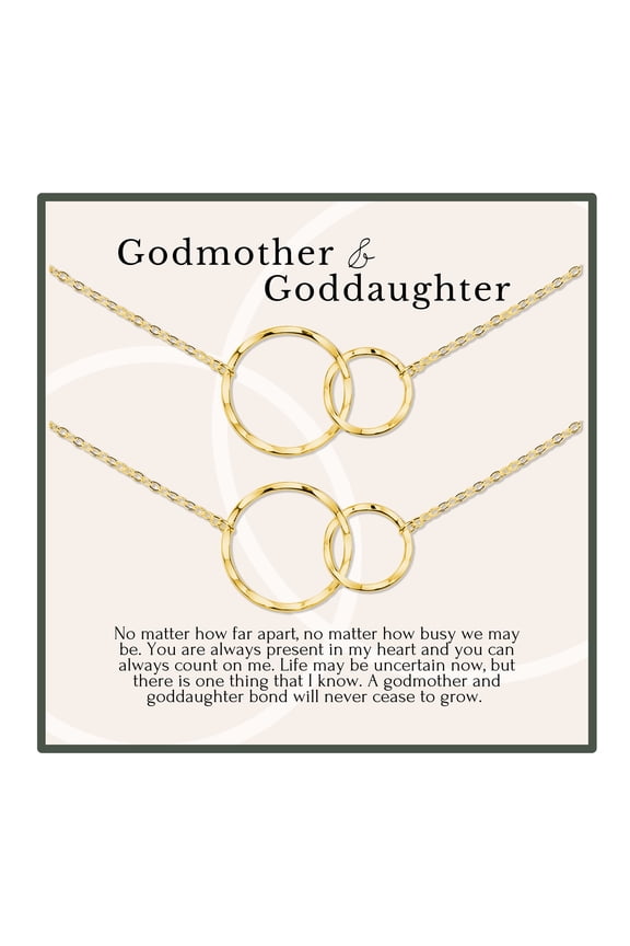 Godmother & Goddaughter Necklace – Gift from Godmother, Baptism or Confirmation Jewelry