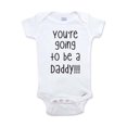 thumbnail image 1 of You're going to be a daddy!!! wallsparks cute & funny - baby one piece bodysuit Surprise baby birth pregnancy announcement - Baby Shower Gift - White Newborn Size (0-3 Mos), 1 of 5