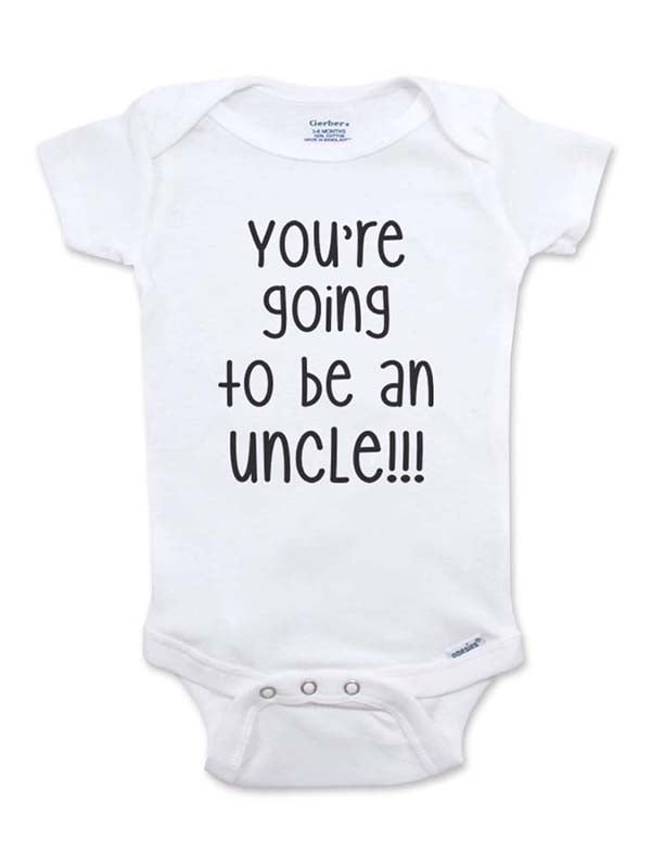 You're going to be an uncle!!! wallsparks cute & funny - baby one piece bodysuit Surprise baby birth pregnancy announcement - Baby Shower Gift - White Newborn Size (0-3 Mos)