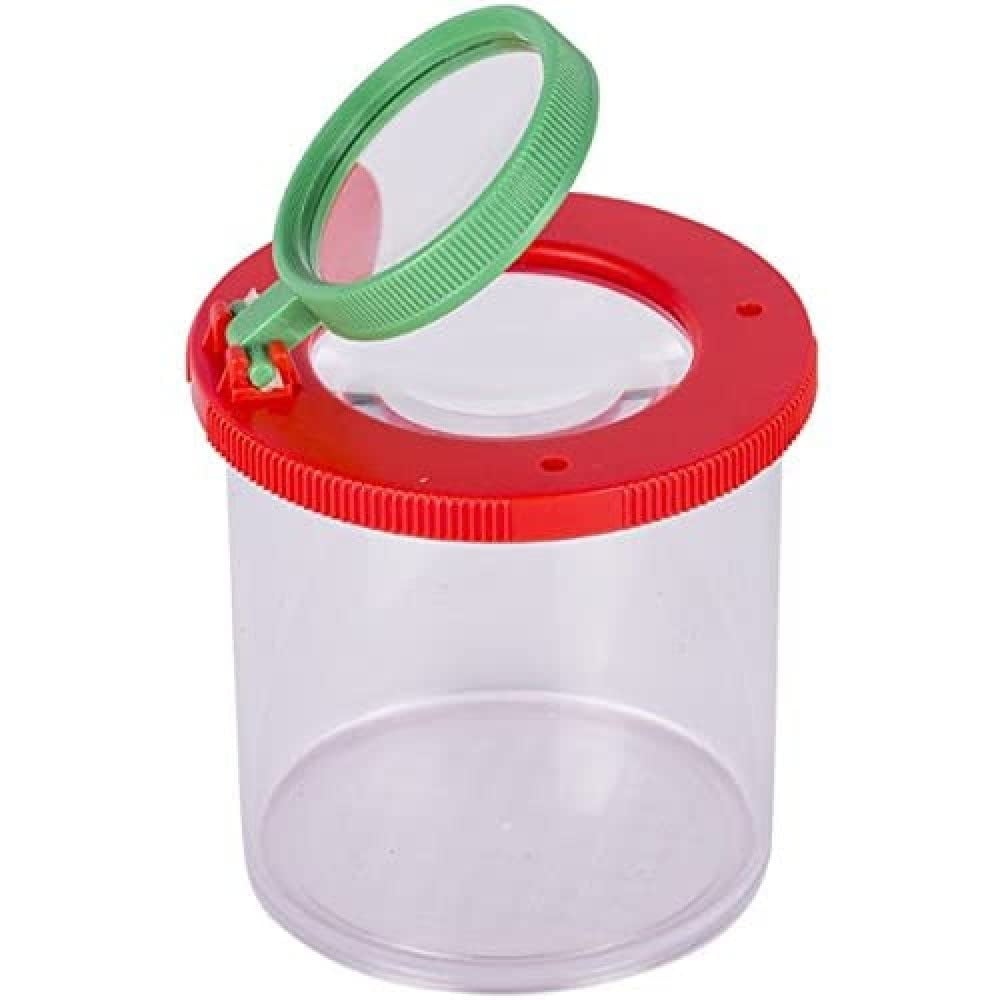 goki 62929 Magnifying box: diameter = 6 cm, height = 7.5 cm, plastic