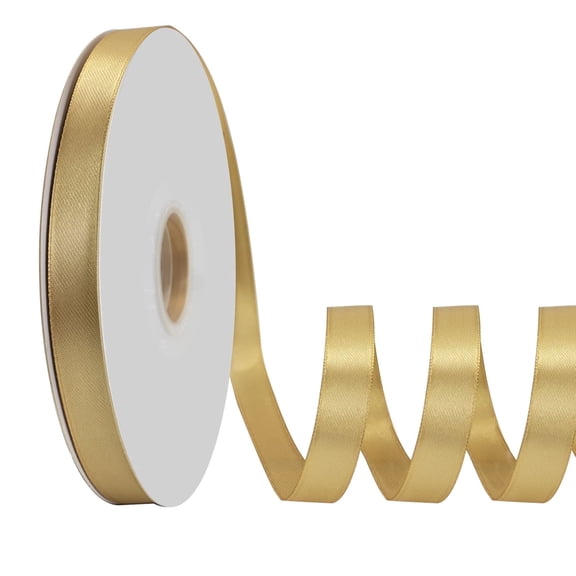 No Brand gold Double Face Ribbon 5/8 Inch 100 Yards