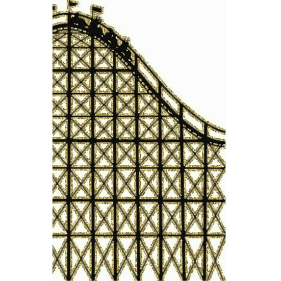 gold Rollercoaster creative journal: gold Rollercoaster creative writting drawing journal, (Paperback)