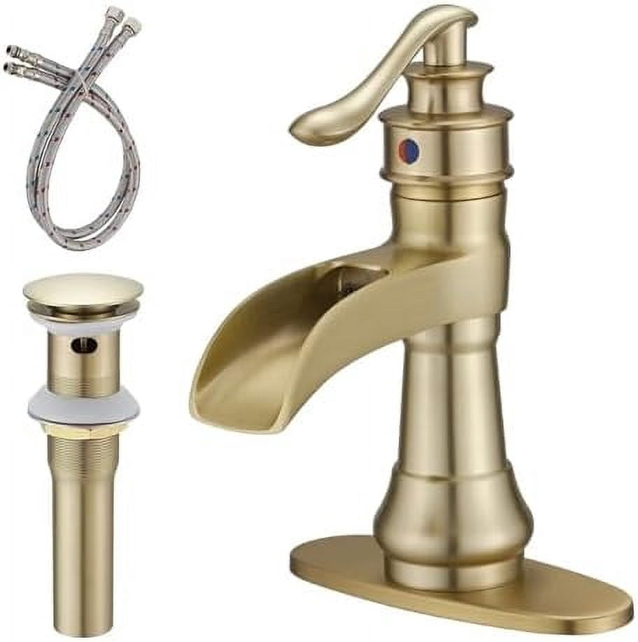 Midanya Waterfall Bathroom Sink Faucet,Single Handle 1 Hole Lavatory