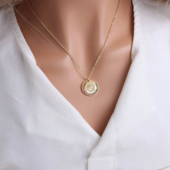 gold-english-letter-round-necklace-colorful-crystals-clavicle-chain
