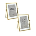 thumbnail image 1 of gold frames DIY Glass Picture Frame Double Glass Floating Frame Handmade Dry Flower Display Frame Metal Border Tabletop Photo Frame for Home Decor Gift Floating Frame, 1 of 5