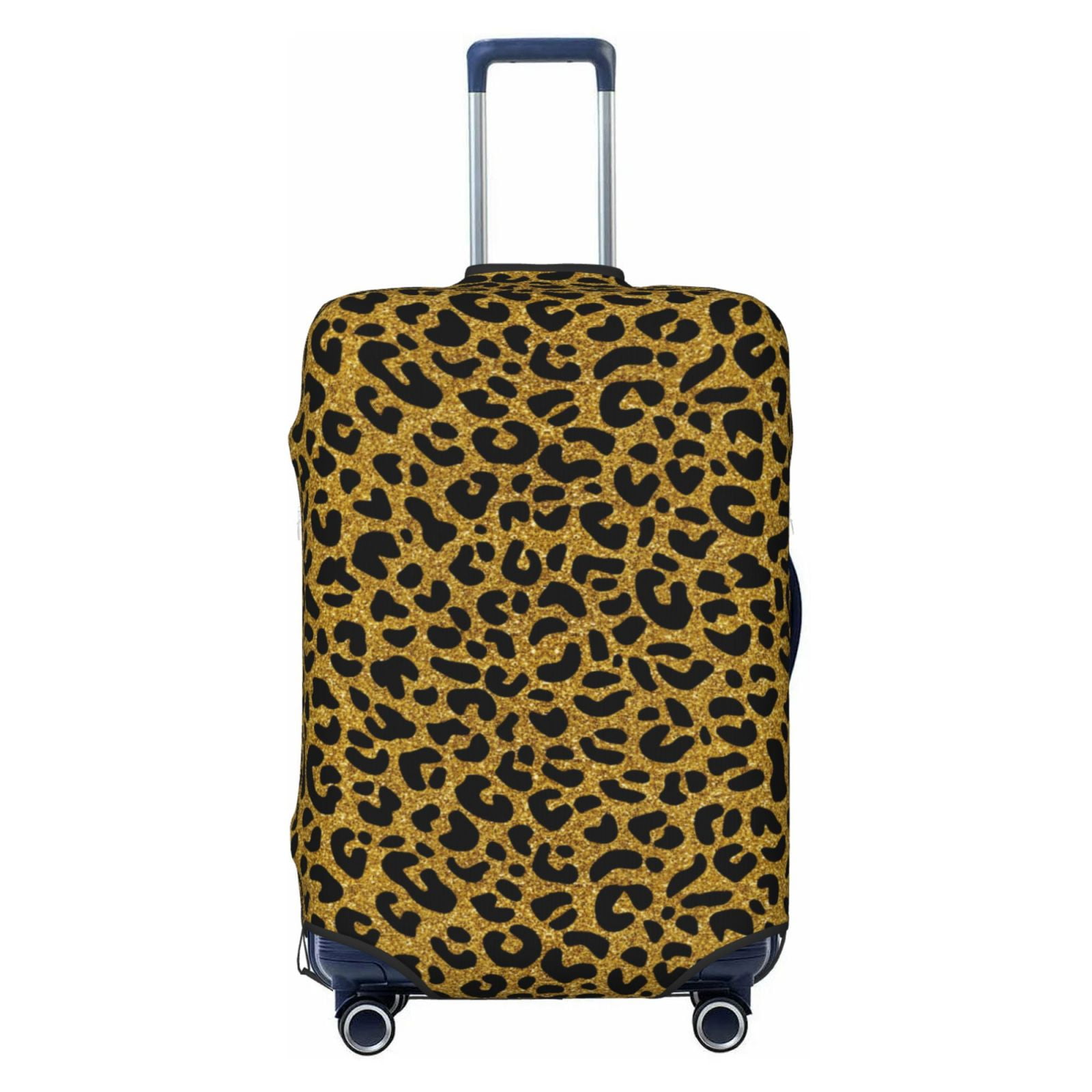 gold glitter leopard print Luggage Cover for Travel Business Trip