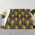gold hockey player star Throw Blanket for Couch, Soft Comfy Warm Plush