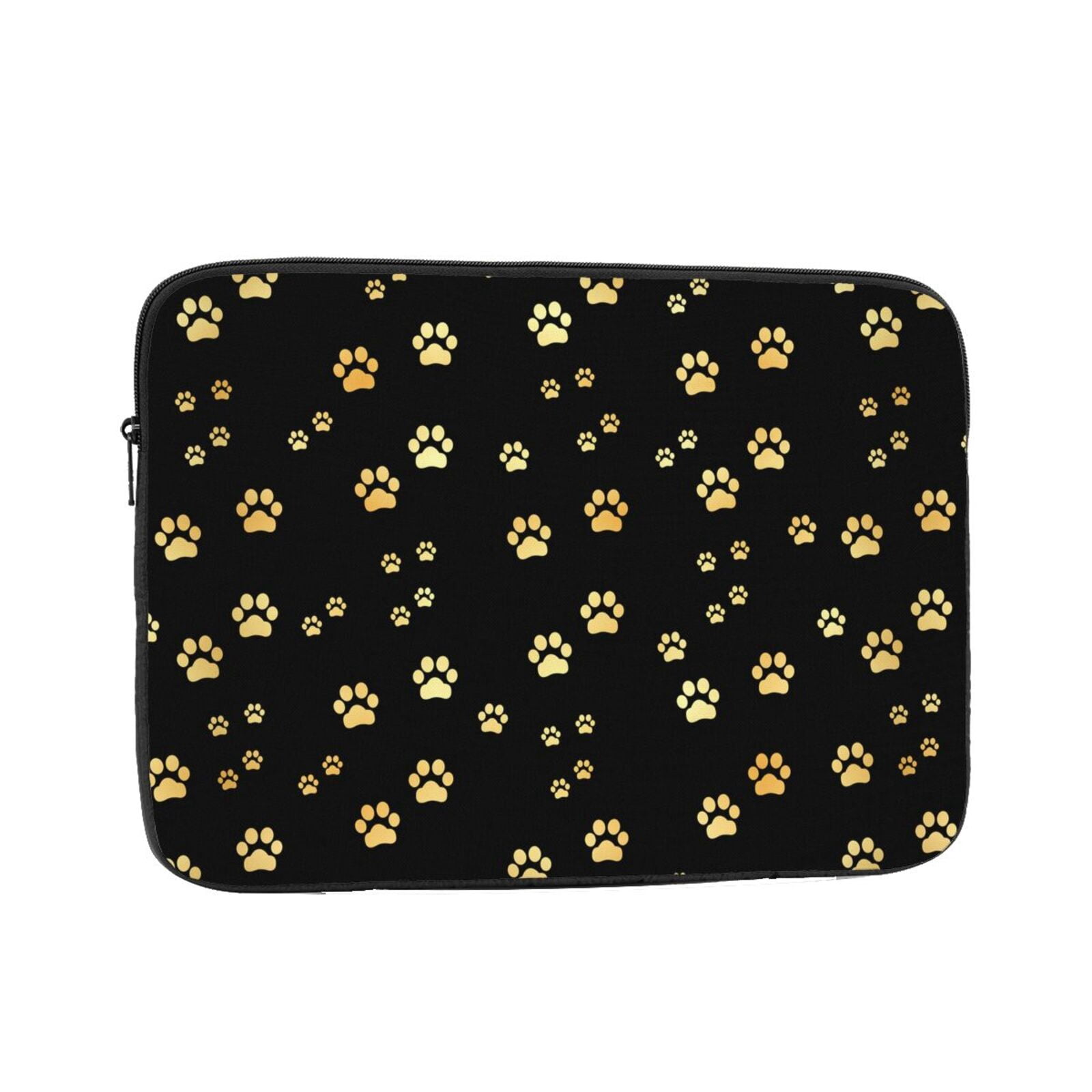 gold paw print 17 inch Portable Laptop Sleeve Compatible with MacBook ...