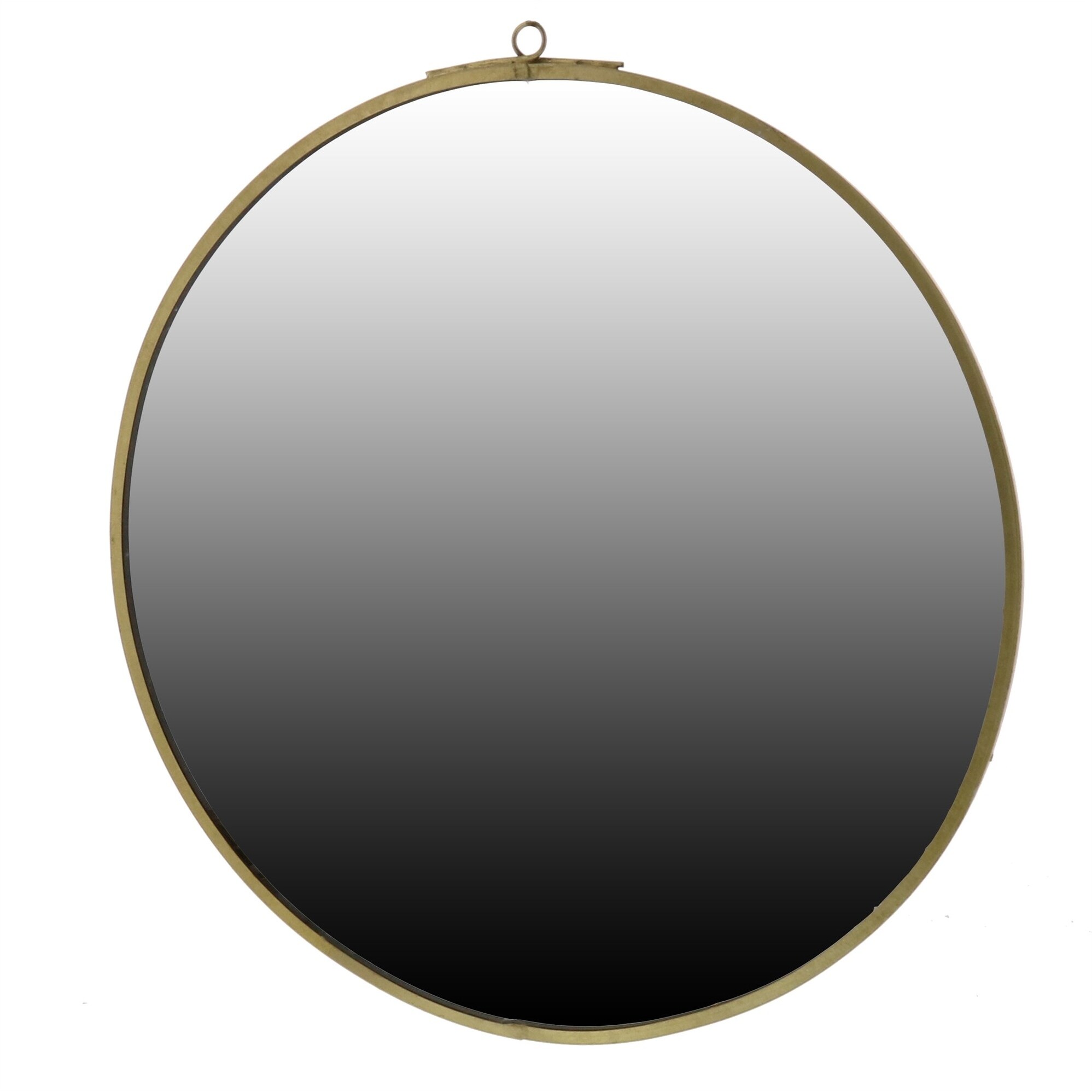 gold round wall mirror 10.75"W x 0.35"D x 0.25"H