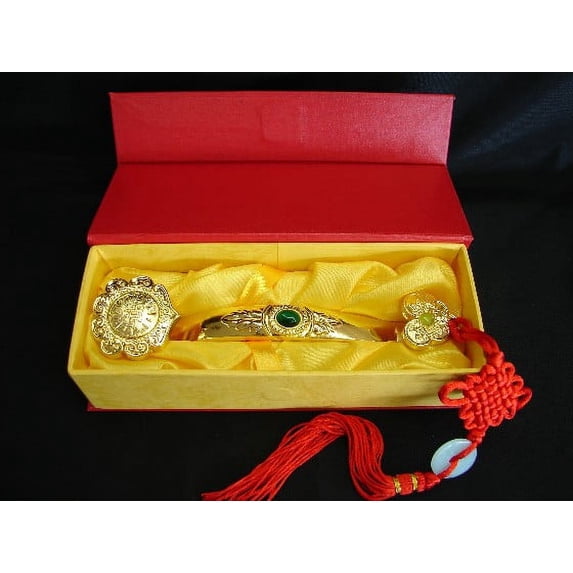 Golden Ru Yi Scepter with Auspicious Words