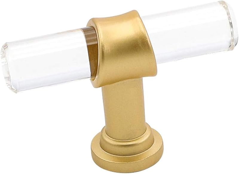 goldenwarm 10 Pack Gold Cabinet Knobs Brushed Brass Drawer Knobs Gold ...