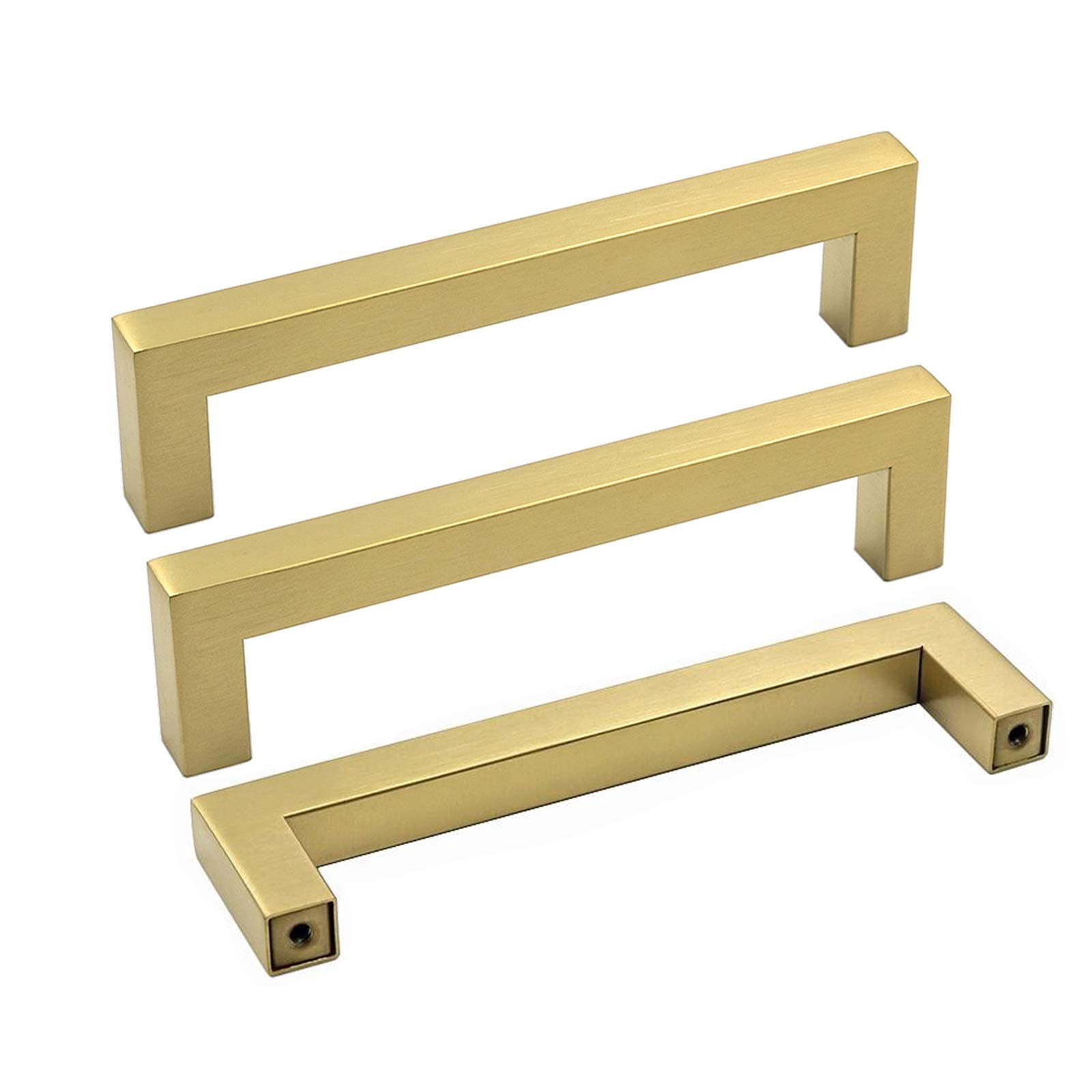 goldenwarm Cabinet Handles Gold Kitchen Cabinet Pulls-LSJ12GD160 ...