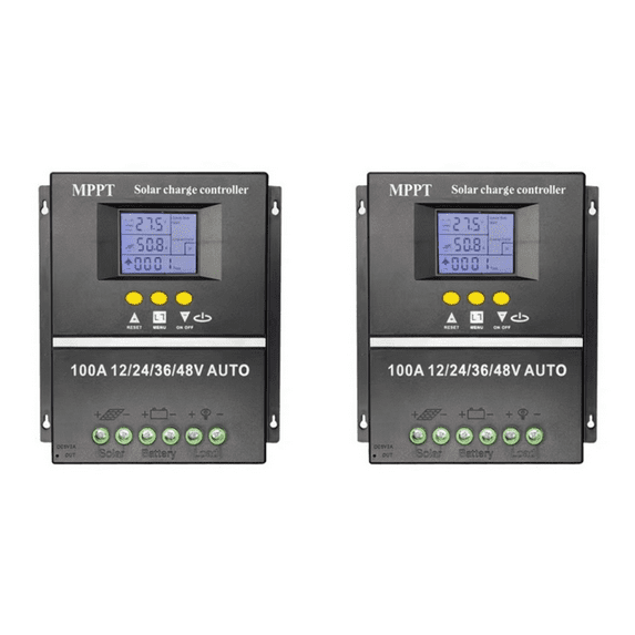 golytefs 100A Mppt Solar Charge Controller Intelligent Regulator Dual Usb for Solar Panel