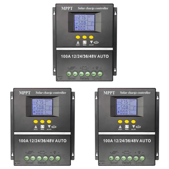 golytefs 100A Mppt Solar Charge Controller Intelligent Regulator Dual Usb for Solar Panel
