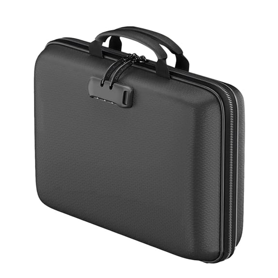 golytefs 13 Accordion Pocket Fireproof Document Box Waterproof File Briefcase (Black)