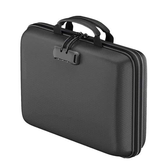 golytefs 13 Accordion Pocket Fireproof Document Box Waterproof File Briefcase (Black)