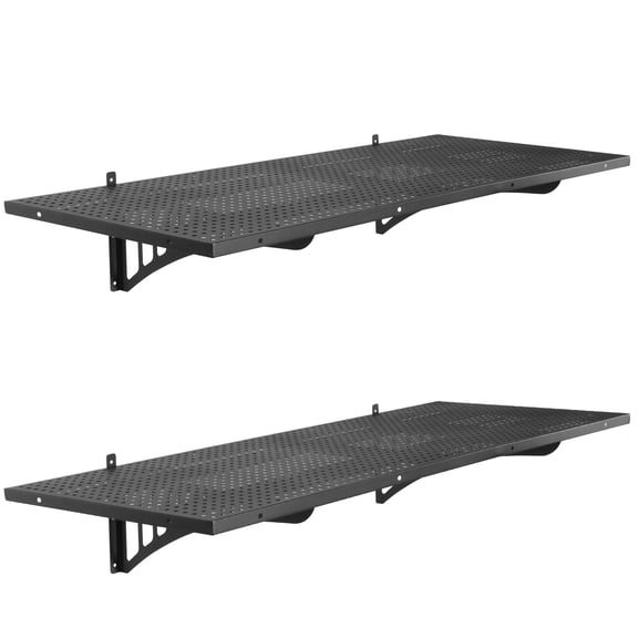 golytefs 2-Pack 1.64x4ft Heavy Duty Garage Wall Shelving 280lbs Load Capacity Garage Shelving Wall Mounted Storage Rack for Laundry Room Workshop