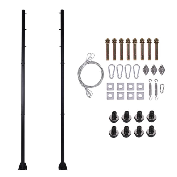 golytefs 2 Pack Shade Sail Poles 10FT Outdoor Sun Shade Poles Heavy Duty Shade Pole Kit